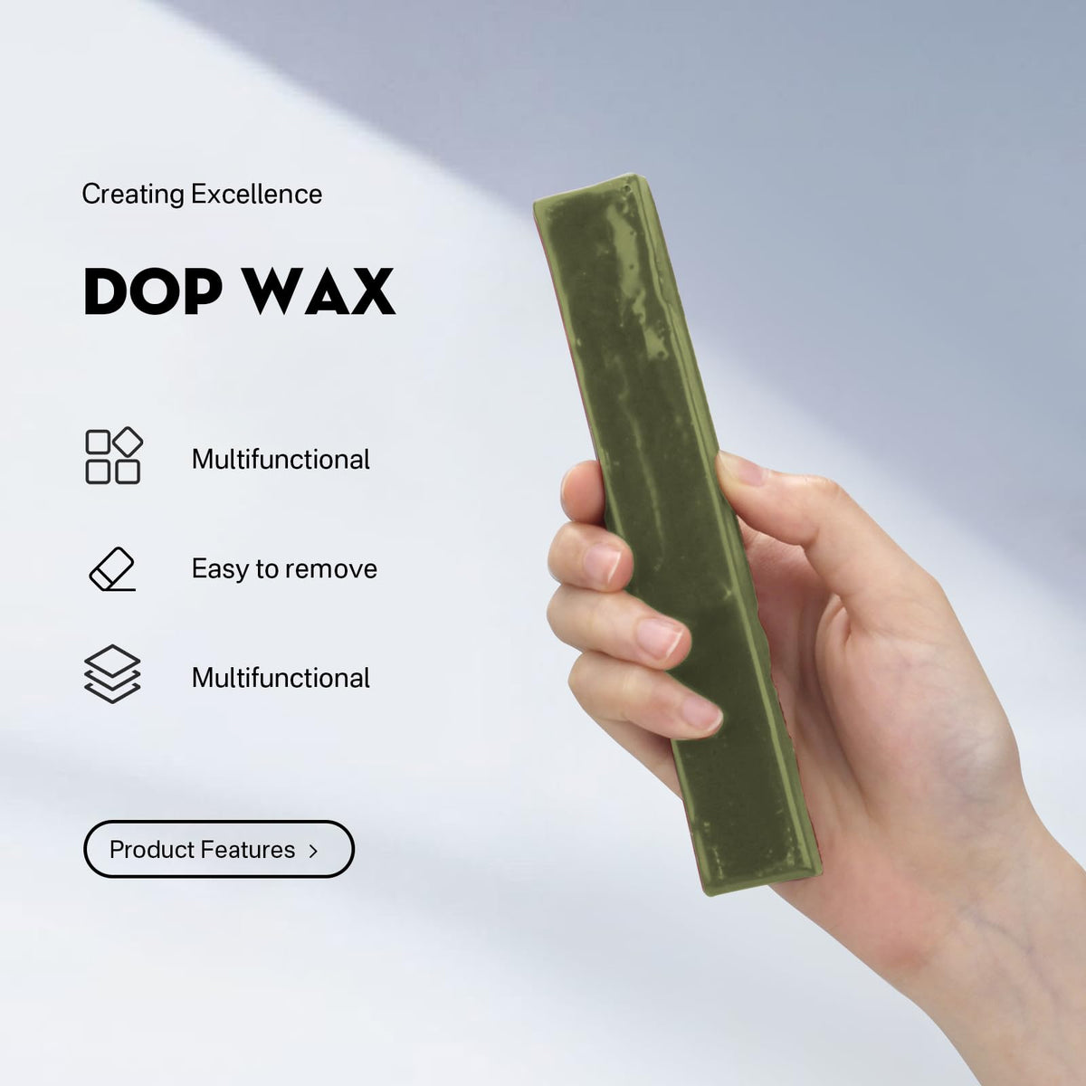 Sthovd Green DOP Wax Fit for Lapidary Cabachon Forming Cutting and Polishing Versatile