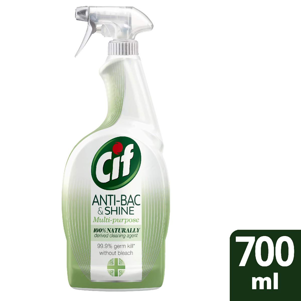 CIF Power & Shine Antibacterial MultiPurpose Cleaner Spray for Kitchen & Bathroom Surfaces, Kills 99.99% Germs, Suitable for Chimney, Gas Stove, Tiles & Sink, 700ml