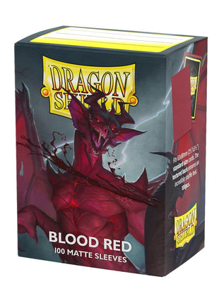 Dragon Shield | Standard Size Card Matte Sleeves | 100 CT - Smooth & Tough Premium TCG Sleeves | Compatible with Pokemon, Flesh & Blood, One Piece & Magic The Gathering | Blood Red - Matte