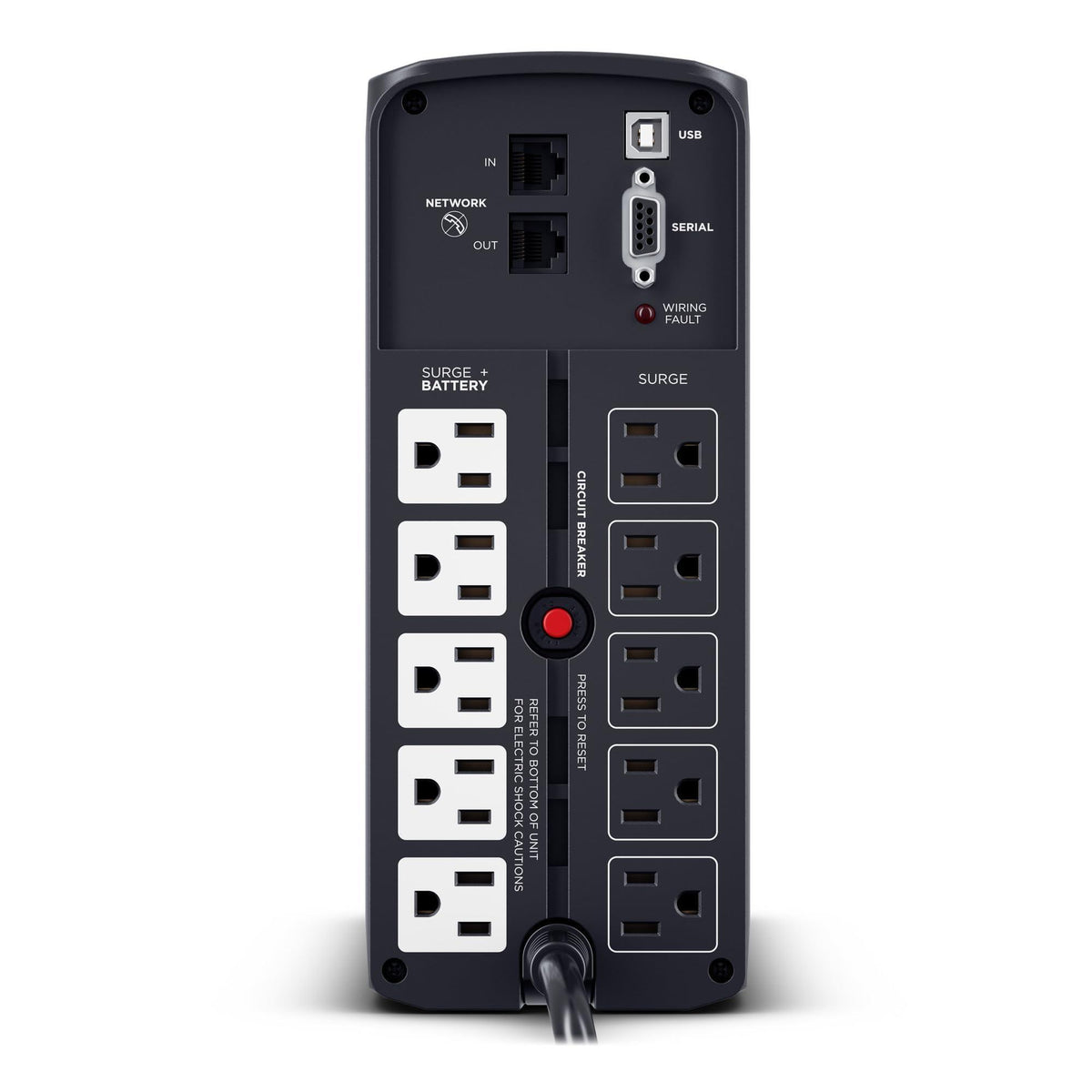 CyberPower CP1000PFCLCD PFC Sinewave UPS Battery Backup and Surge Protector, 1000VA/600W, 10 Outlets, AVR, Mini-Tower; UL Certified
