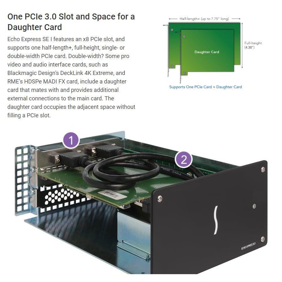 Sonnet Echo Express SE1 Thunderbolt 3 Expansion Chassis (Echo-EXP-SE!-T3)