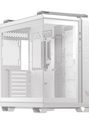 ASUS TUF Gaming GT502 Horizon White ATX Mid-Tower PC Case, Boundless Panoramic Design, Dual-Chamber, Tool-Free Side Panels, Front USB 10 Gbps Type-C, 2 Year Warranty