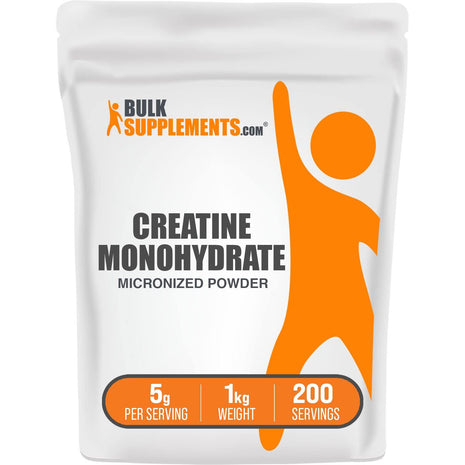 BulkSupplements.com Creatine Monohydrate Powder   Micronized Creatine Powder, Unflavored   Pure & Gluten Free, 5g (5000mg) per Servings, 1kg (2.2 lbs) (Pack of 1)