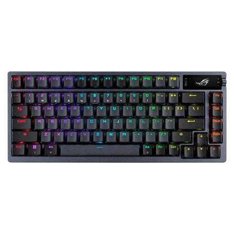 ASUS ROG Azoth 75 Wireless DIY Custom Gaming Keyboard, OLED Display, Gasket-Mount, Three-Layer Dampening, Hot-Swappable Pre-lubed ROG NX Snow Switches & Keyboard Stabilizers, PBT Keycaps, RGB