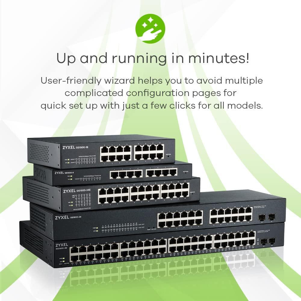 Zyxel 16-Port Gigabit Ethernet Switch | Smart-Managed | Rackmount [GS1900-16]