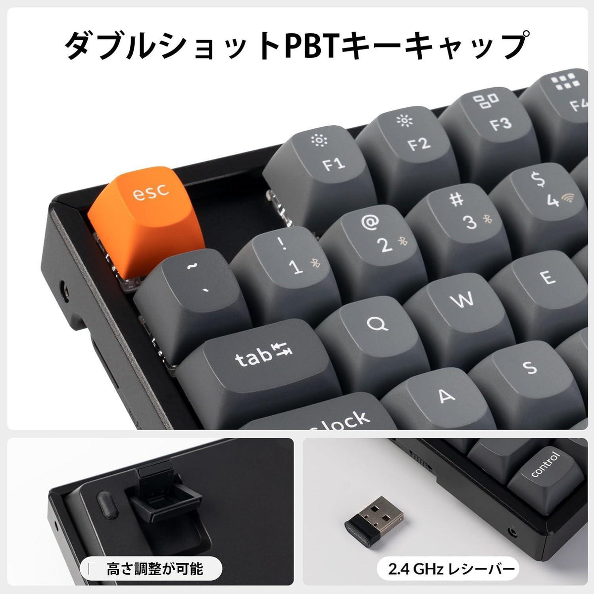 Keychron K8 MAX Wireless Mechanical Keyboard, 2.4GHz/Bluetooth/USB-C, RGB, Aluminum Frame, QMK/VIA, Programmable Macros, PBT Keycaps, For Mac Windows, Super Red Switch