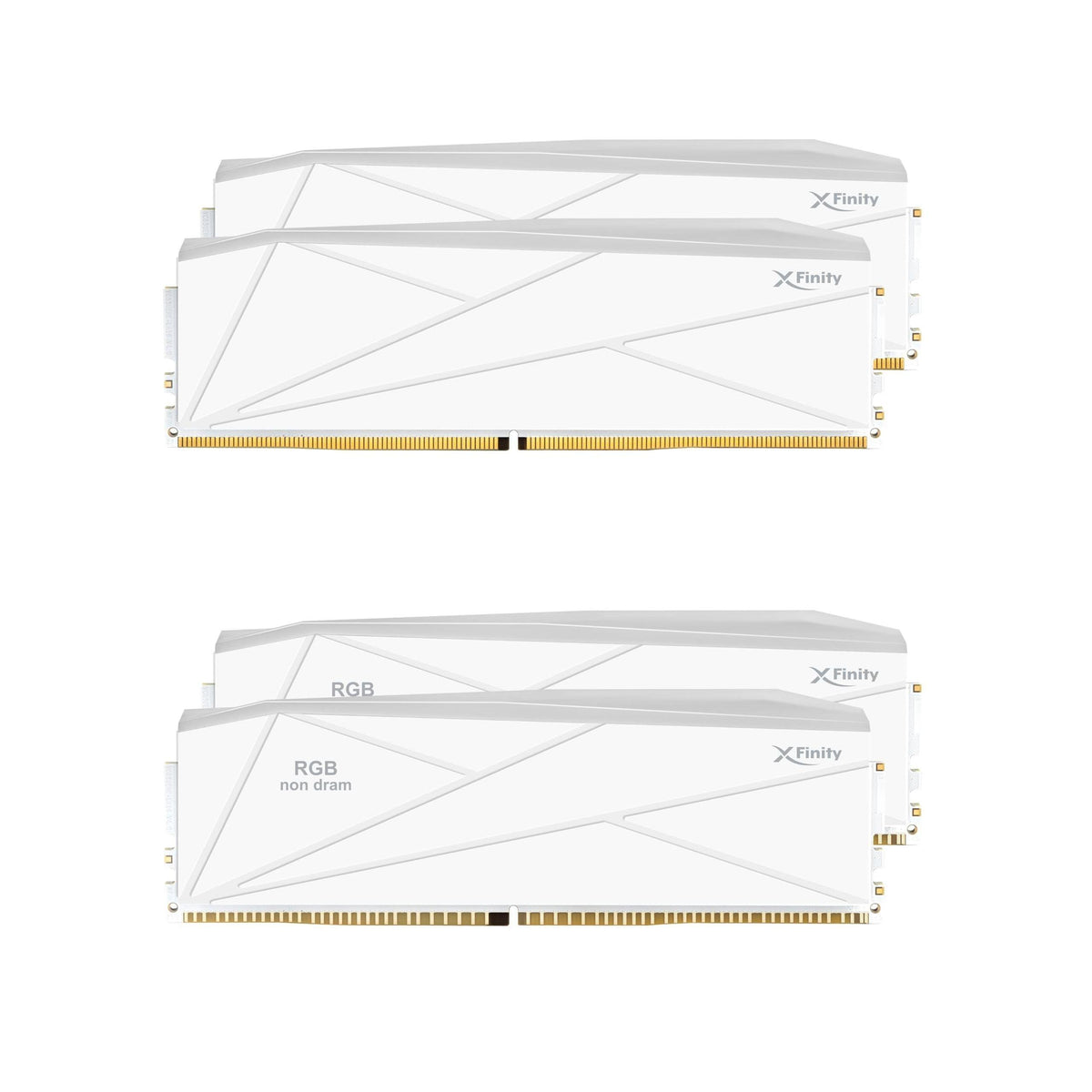 V-Color DDR5 SCC KIT 2+2 Manta XFinity 48GB(24GBx2) 7600MHz with RGB Filler kit CL36 1.4V SK Hynix IC RGB Gaming Desktop Upgrade RAM Memory Module - White (TMXFL2476836WW-DW)
