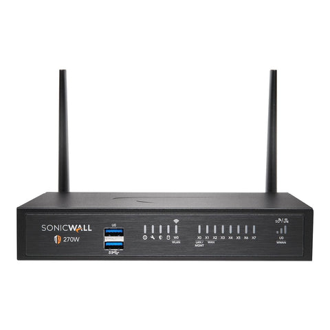 Sonicwall TZ270W Wireless Network Security Appliance (02-SSC-2823) | Next-Generation Firewall | Zero-Touch Deployment | 8X 1GbE Ports