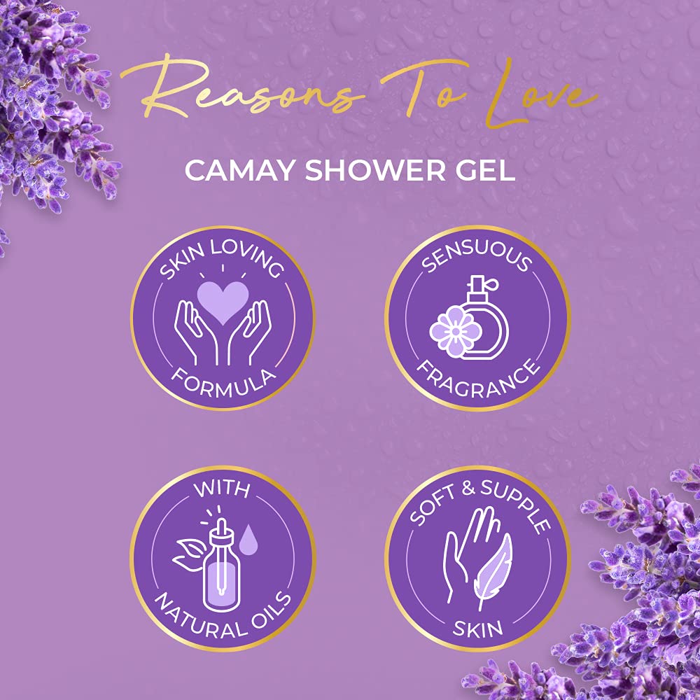 Camay Paris Lavande Shower Gel, Purple, 500 ml