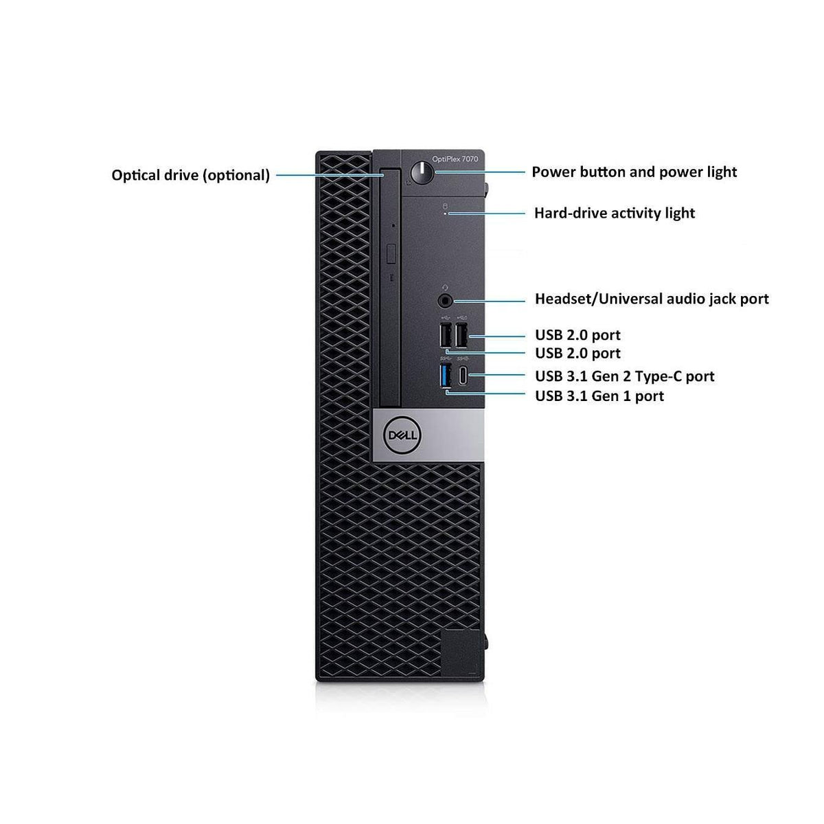 Dell OptiPlex 7070 SFF Desktop Computer PC, Intel 8 Core i7-9700 3.0GHz up to 4.70GHz,32GB DDR4 Ram New 1TB NVMe M.2 SSD,AX210 Built-in WiFi 6E,Windows 11 Pro, Wireless Keyboard & Mouse (Renewed)