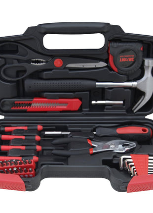 Hantinstom 39-Piece Household Tools Kit Essential Home Repair Set with Plastic Toolbox Ideal for College Students, Home Use & More