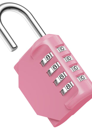 Puroma Combination Lock 4 Digit Waterproof Locker Locks Secure Outdoor Padlock for Gym Lockers, Toolboxes, Gates, Fences, Storage, Sports Locker, Cabinets (Rose Pink)