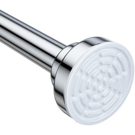 Ausemku Shower Curtain Rod Tension - 32-80 Inch Never Rust Non-Slip Spring Tension Curtain Rod No Drilling Stainless Steel Curtain Rod Use Bathroom Kitchen(Silver)
