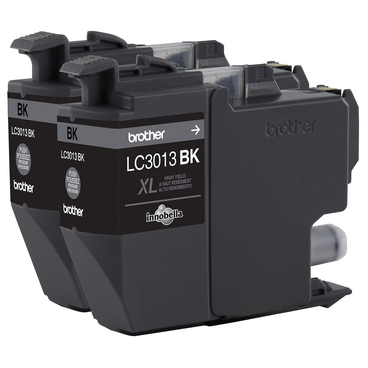 Brother Genuine LC30132PKS 2-Pack High Yield Black Ink Cartridges, Page Yield Up to 400 Pages/Cartridge, LC3013