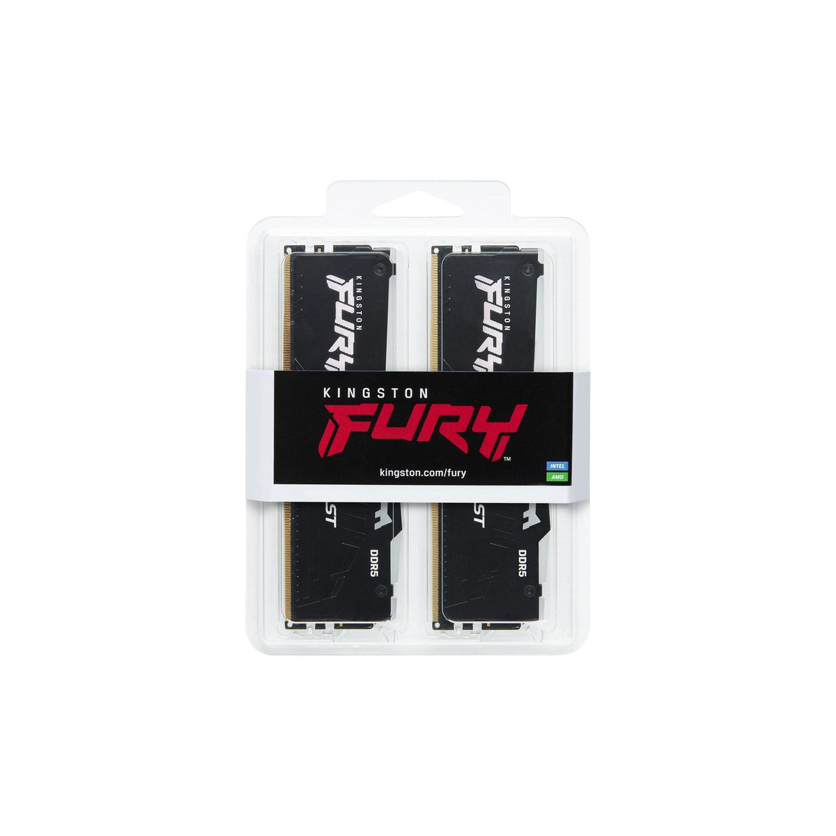Kingston Fury Beast Black RGB 64GB (2x32GB) 5200MT/s DDR5 CL40 DIMM Desktop Gaming Memory Kit of 2 AMD Expo/Intel XMP - KF552C40BB2AK2-64