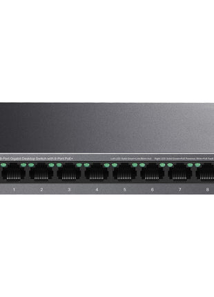 TP-Link LS108GP, 8 Port PoE Gigabit Ethernet Switch | 8 PoE+ Port 62W, Plug & Play, Extend Mode, PoE Auto Recovery, Desktop/Wall Mount, Silent Operation
