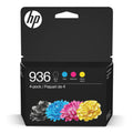HP 936 Black, Cyan, Magenta, Yellow Ink Cartridges Printers (4-Pack) | Works with OfficeJet 9120, OfficeJet Pro 9110, 9120, 9130, Wide Format 9730 | Eligible for Instant Ink | 6C3Z5LN