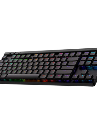 Logitech G515 Lightspeed TKL Low Profile Wireless Gaming Keyboard, LIGHTSYNC RGB, Thin Tenkeyless Design, PBT Keycaps, Tactile (Brown) Mechanical Switches - Black