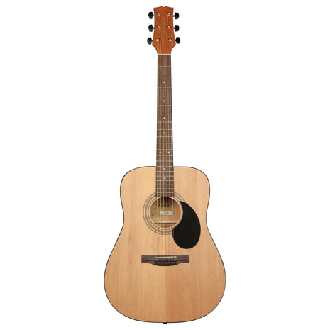 Jasmine S35 Dreadnought Acoustic Guitar Strings 6, Rosewood Fingerboard, Advanced X Bracing? Full-Size Guitar for Beginners & Others? Natural Finish, Right
