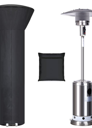 Patio Heater Covers with Zipper and Storage Bag,Waterproof,Dustproof,Wind-Resistant,Sunlight-Resistant,Snow-Resistant,Black,89'' Height x 33 inch Dome x 19 inch Base