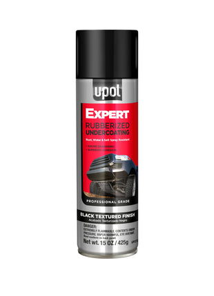 U-POL Expert Professional Rubberized Undercoating, Professional Grade Rust, Water & Salt Spray Resistant, Black