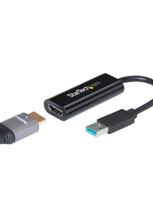 StarTech USB 3.0 to HDMI Adapter, USB-A to HDMI Display Converter, 1080P 60Hz Full HD Video Graphics Adapter, Driver Required, USB Monitor Extender for Windows PC (USB32HDES)