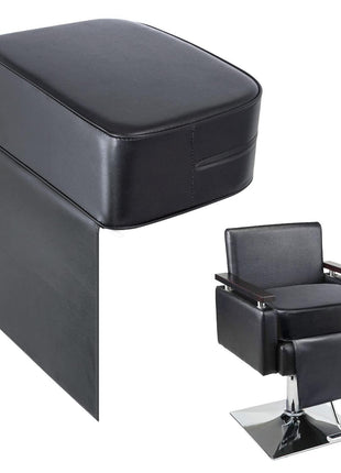 YOSHIKO Salon Booster Seat Cushion for Hair Cutting Salon Leather Pads, Boat Booster seat Cushion, Styling Chair Seat Booster, Barber Beauty Salon Spa Equipment Black