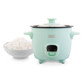 DASH Mini Rice Cooker Steamer with Removable Nonstick Pot, Keep Warm Function & Recipe Guide, .5 Quart, for Soups, Stews, Grains & Oatmeal - Aqua