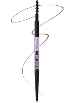 Maybelline Express Brow Ultra Slim Eyebrow Makeup, Brow Pencil with Precision Tip and Spoolie for Defined Eyebrows, Soft Brown 255, 1 Count
