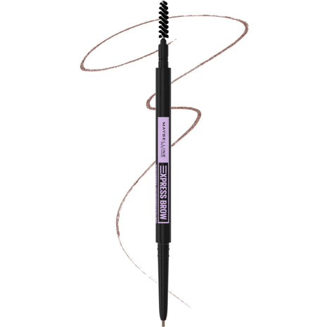Maybelline Express Brow Ultra Slim Eyebrow Makeup, Brow Pencil with Precision Tip and Spoolie for Defined Eyebrows, Soft Brown 255, 1 Count