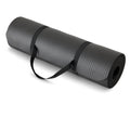 Amazon Basics 1/2 Inch Extra Thick Exercise Yoga Mat with Carrying Strap, Black