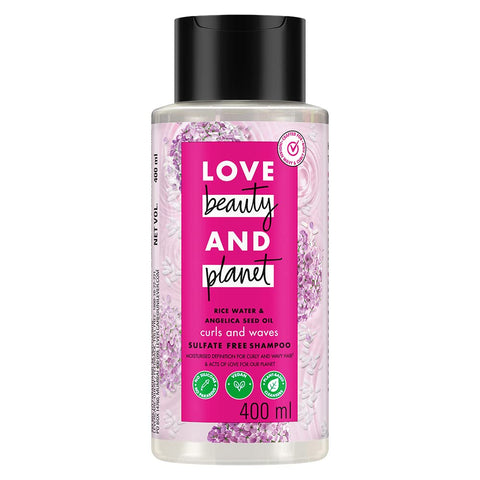Love Beauty And Planet Rice Water & Angelica Seed Oil Silicone-Free Curl & Waves Shampoo|| 400ml