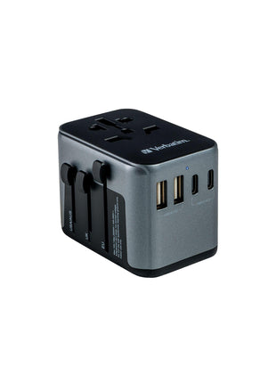 Verbatim UTA-03 30W 5-Port USB-C and USB-A Universal Travel Adapter
