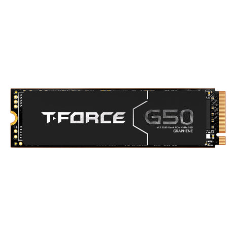 TEAMGROUP T-Force G50 2TB SLC Caching 3D TLC NAND NVMe InnoGrit PCIe Gen4x4 M.2 2280 Gaming SSD with Ultra-Thin Graphene Heat Spreader Works with PS5 Read/Write 5000/4500 MB/s TM8FFE002T0C129