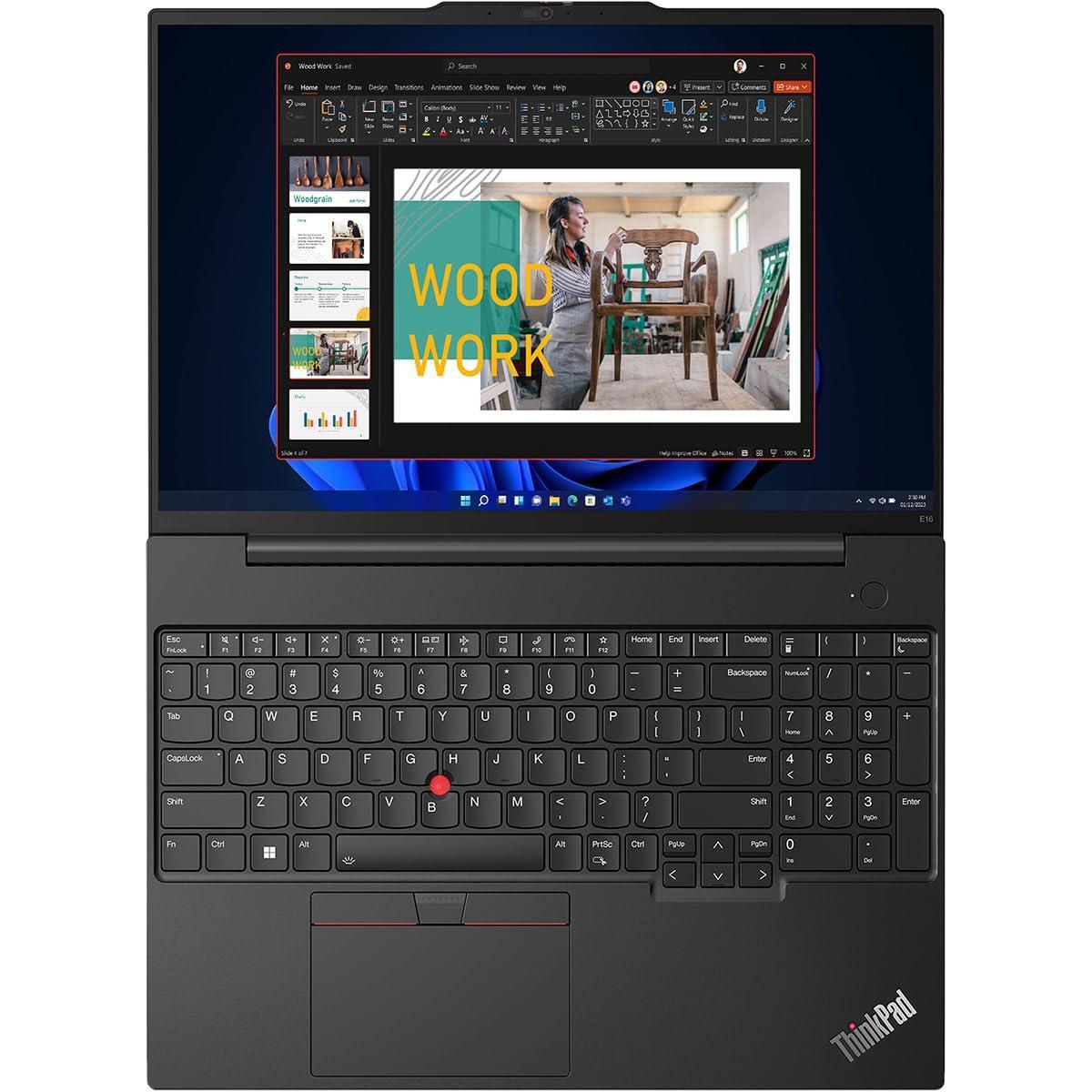 Lenovo ThinkPad E16 Gen 1 21JN0040US 16" Touchscreen Notebook - WUXGA - Intel Core i5 13th Gen i5-1335U - 16 GB - 512 GB SSD - English Keyboard - Graphite Black