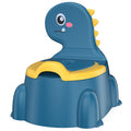 Potty Training Toilet, Toddler Potty Training Seat Baby Potty Chair, Dinosaur Toilet Potty Seat for Boys Girls Kids Toddlers, Portable Travel Potty with lid,Urinal, Splash Guard, Non-Slip Pad(Blue)