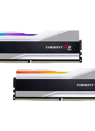 G.SKILL Trident Z5 RGB Series DDR5 RAM (Intel XMP 3.0) 48GB (2x24GB) 7200MT/s CL36-46-46-115 1.35V Desktop Computer Memory U-DIMM - Metallic Silver (F5-7200J3646F24GX2-TZ5RS)