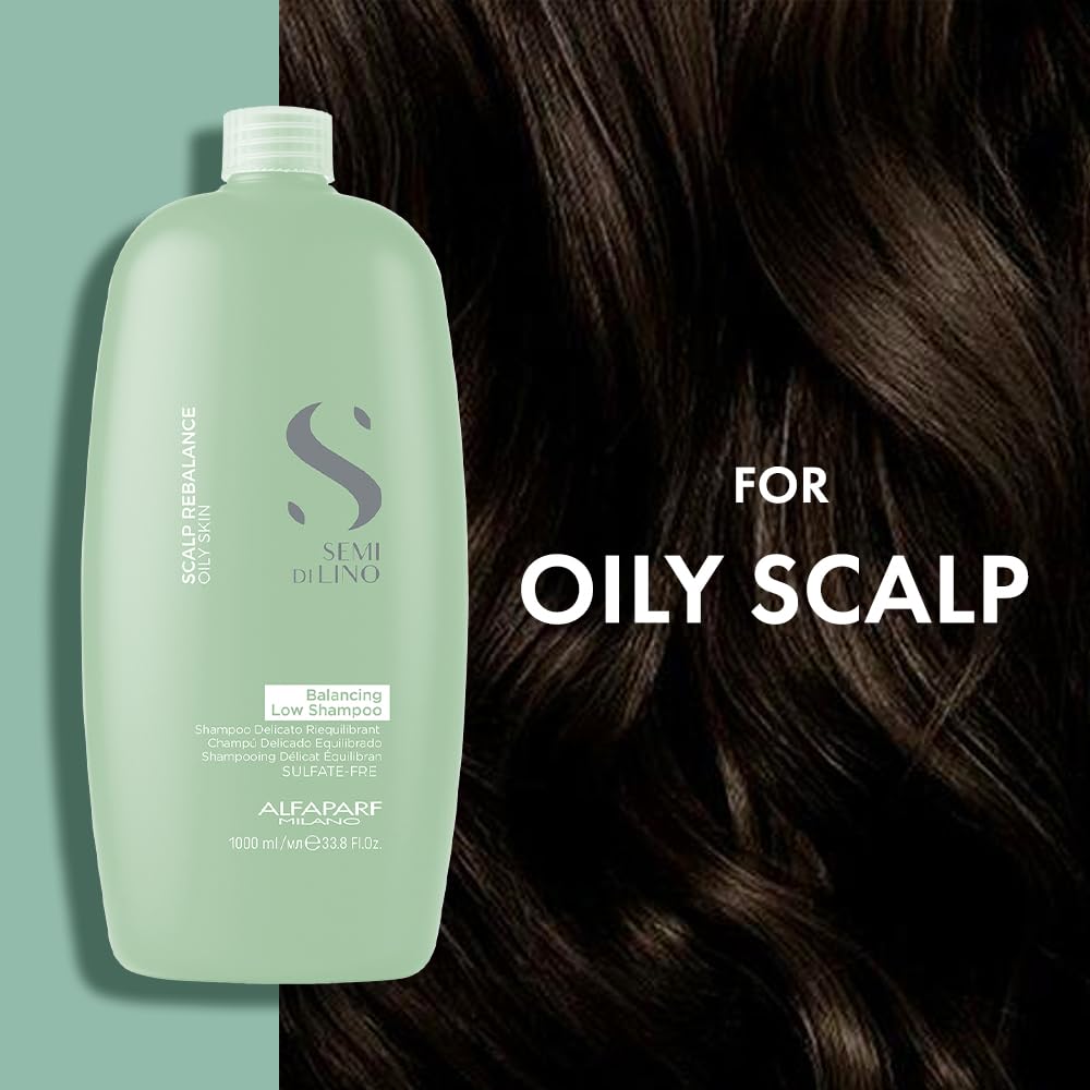 Alfaparf Milano professional Scalp Rebalance Purifying Low Shampoo that purifies the scalp - Anti dandruff shampoo for both dry and oily scalp Sulfate, Paraben and Paraffin Free (1000ml)