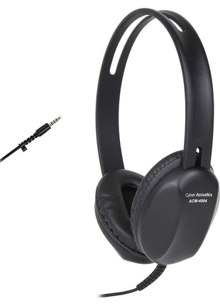 Cyber Acoustics Lightweight 3.5mm Headphones - Great for use with Cell Phones, Tablets, Laptops, PCs, Macs (ACM-4004)