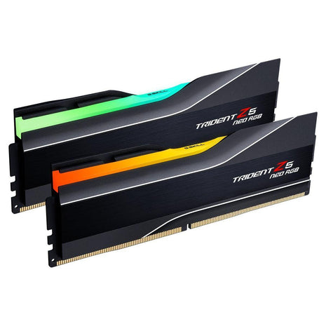 G.SKILL Trident Z5 Neo RGB Series DDR5 RAM (AMD EXPO) 32GB (2x16GB) 6400MT/s CL30-39-39-102 1.40V Desktop Computer Memory U-DIMM - Matte Black (F5-6400J3039G16GX2-TZ5NR)