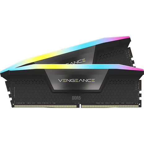 CORSAIR Vengeance RGB DDR5 RAM 32GB (2x16GB) Up to 6000MHz CL36-44-44-96 1.35V Intel XMP 3.0 Computer Memory – Black (CMH32GX5M2E6000C36)