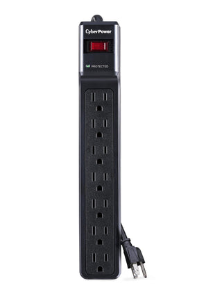 CyberPower CSB706 Essential Surge Protector, 1500J/125V, 7 Outlets, 6ft Power Cord