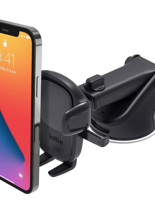 iOttie Easy One Touch Signature Dashboard & Windshield Universal Car Mount Phone Holder Desk Stand with Suction Cup Base and Telescopic Arm for iPhone, Samsung, Google, More Smartphones
