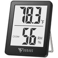 DOQAUS Digital Hygrometer Indoor Thermometer Humidity Meter Room Thermometer with 5s Fast Refresh Accurate Temperature Humidity Monitor for Home, Bedroom, Baby Room, Office, Greenhouse, Cellar (Black)