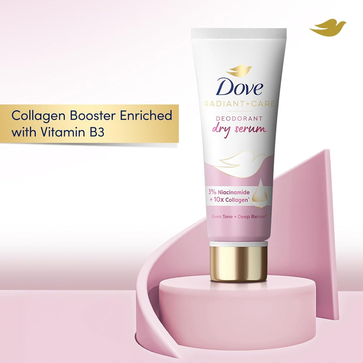 Dove Dry Serum Niacinamide and Collagen | Anti-Perspirant Deodorant Dry Serum | 40ml