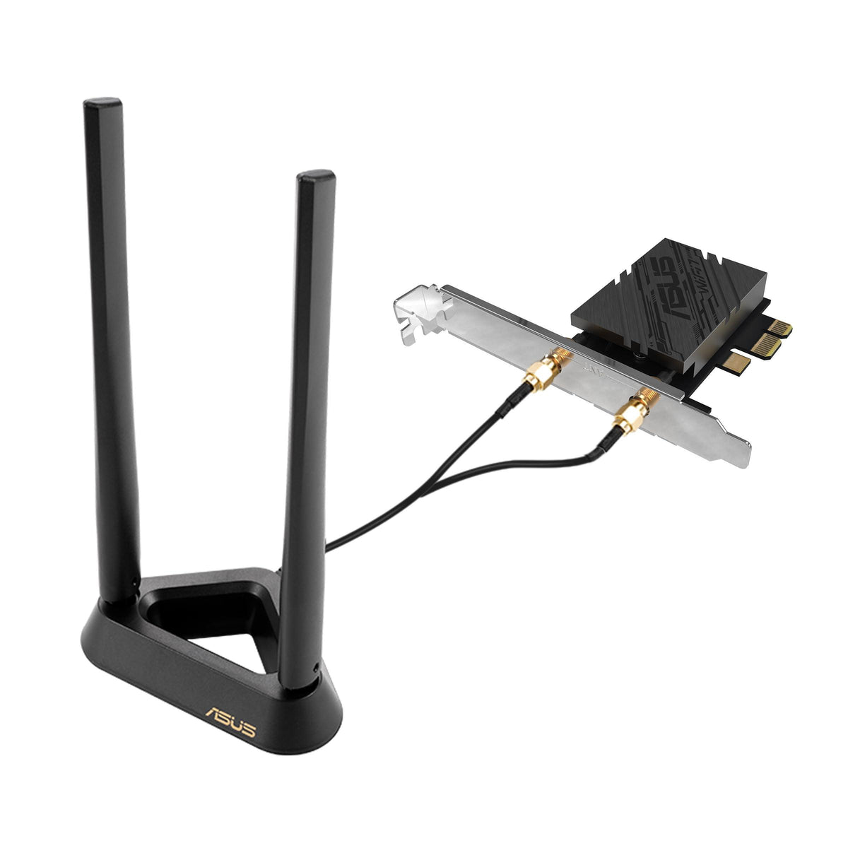 ASUS PCE-BE92BT WiFi 7 PCI-E Adapter with 2 External Antennas. Supporting 6GHz Band, 320MHz, Bluetooth 5.4, WPA3 Network Security, OFDMA and MU-MIMO, only Compatible with Intel motherboards