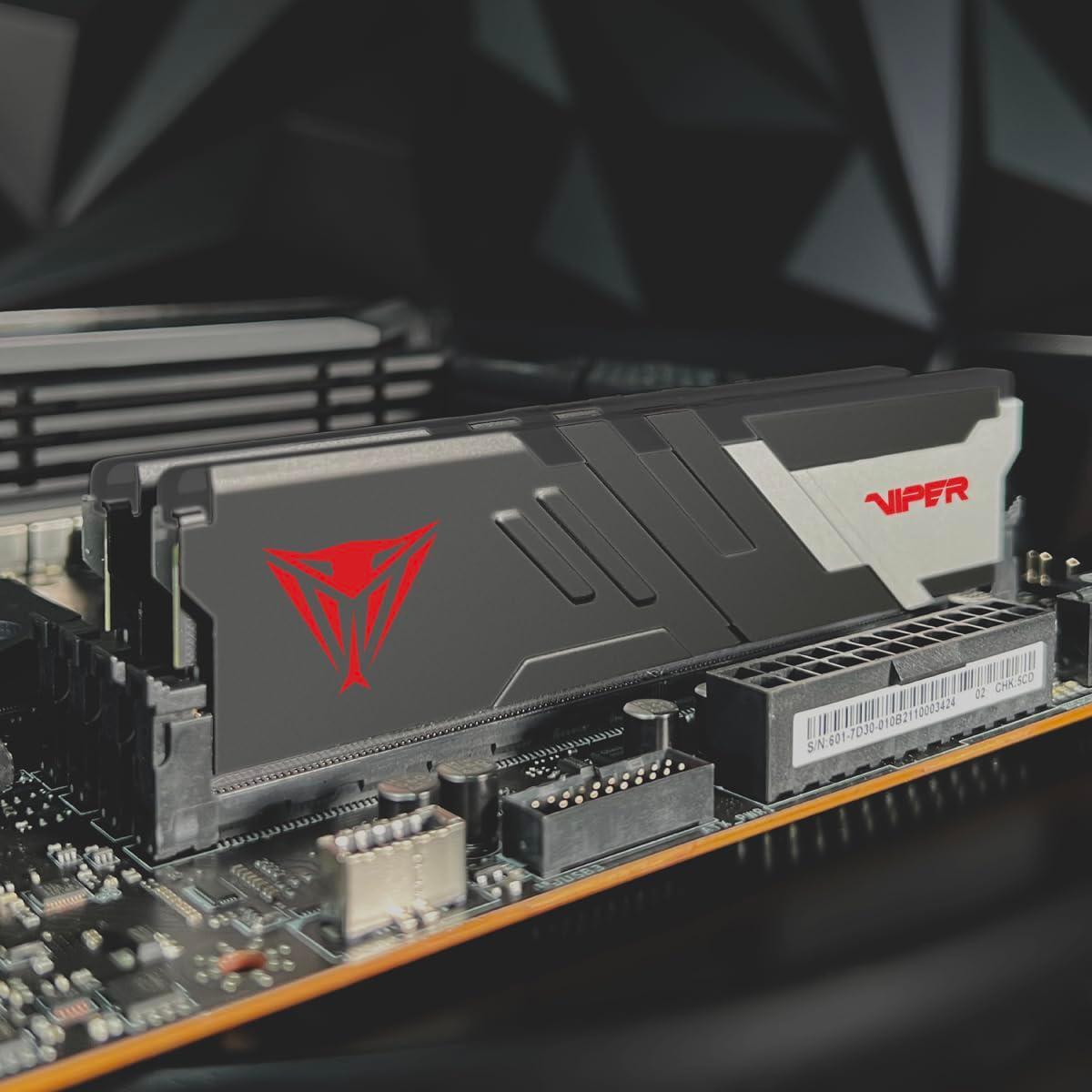 Patriot Memory Viper Venom DDR5 RAM 64GB (2X32GB) 6000MHz CL36 1.35v UDIMM Desktop Gaming Memory Kit Compatible with Intel XMP/AMD Expo - PVV564G600C36K