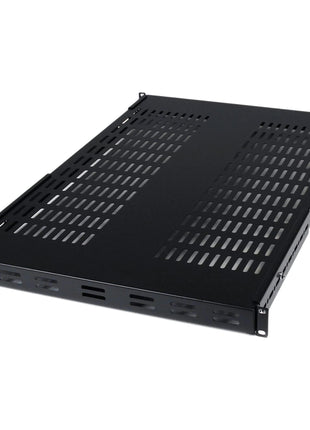 StarTech.com 1U Adjustable Vented Server Rack Mount Shelf - 175lbs - 19.5 to 38in Adjustable Mounting Depth Universal Tray for 19 inch AV/ Network Equipment Rack - 27.5in Deep , TAA (ADJSHELF)