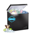 Deep Freezer 3.5 Cu.Ft, Chest Freezer with Removable Basket, Small Freezer with 6 Levels Adjustable Temperature, Quiet Mini Freezer for Home/Kitchen/Office/Garage/Bar (Black)