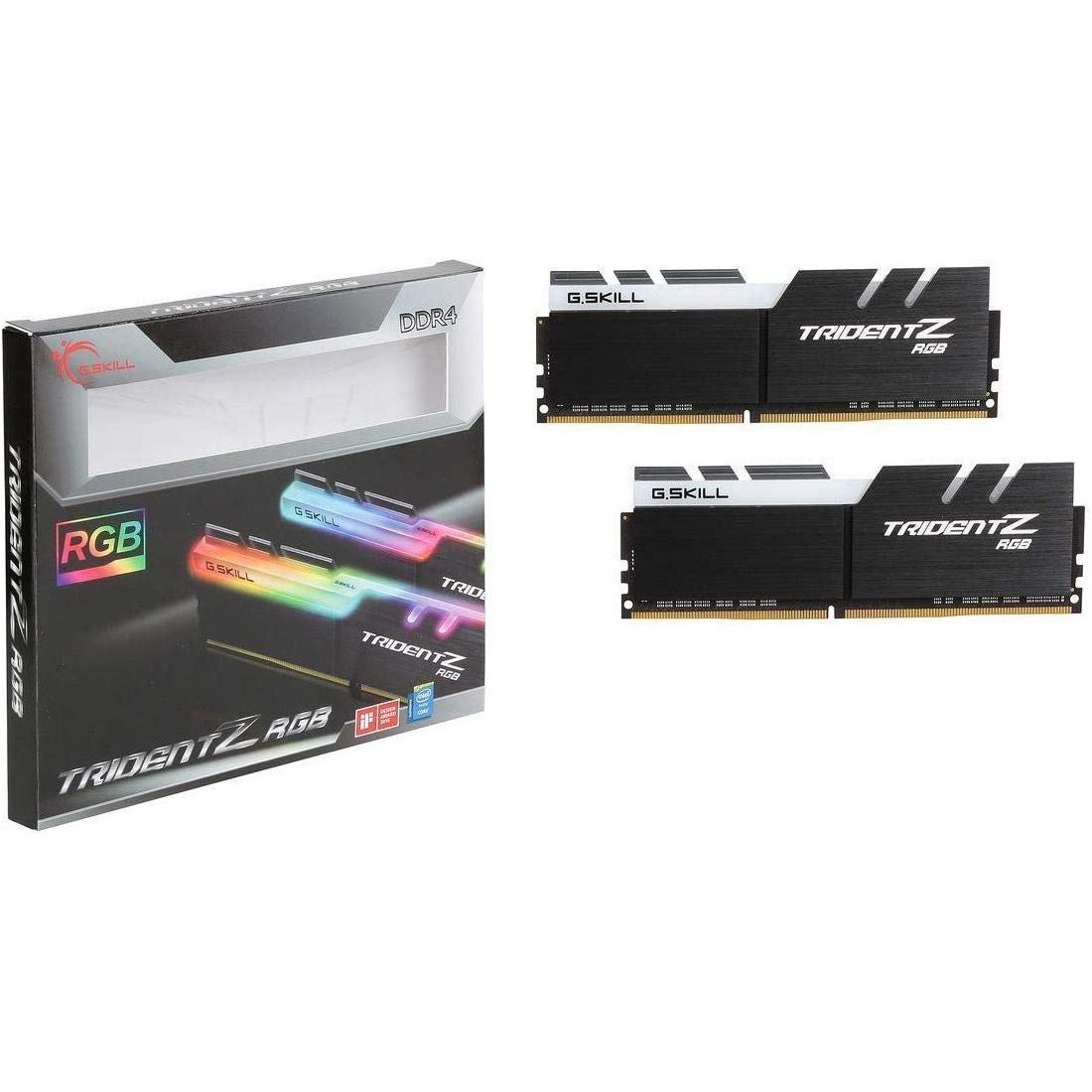 G.SKILL Trident Z RGB Series (XMP) DDR4 RAM 32GB (2x16GB) 3200MT/s CL16-18-18-38 1.35V Intel AMD Desktop Computer Memory UDIMM (F4-3200C16D-32GTZR)